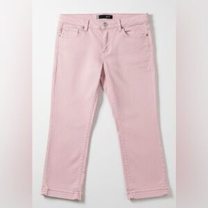 Kut from the Kloth Denim Jeans in Light Pink, Cropped Straight Leg Jeans. Size 8